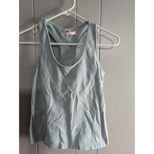 Victorias Secret womens M racerback aqua tank top with shelf bra